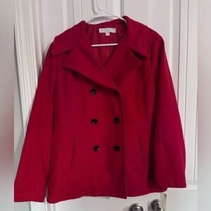 New York & company wool pea coat (Red)